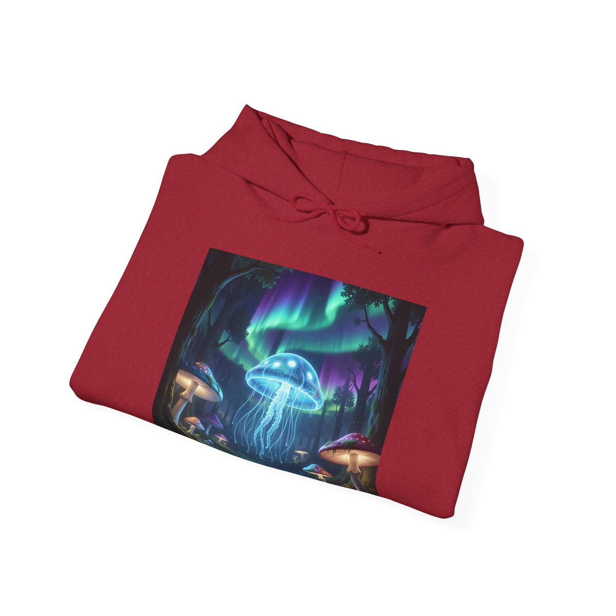 Mystical Glow Mushroom Jellyfish Hoodie – Neon Forest Jellyfish Design