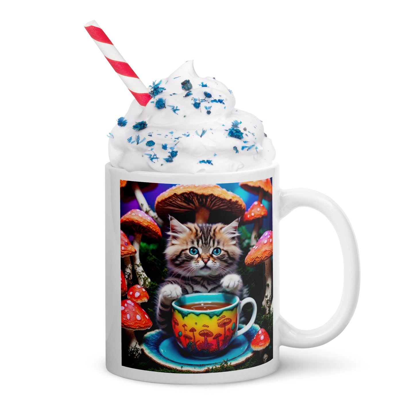 Kitty Cuppa White glossy mug