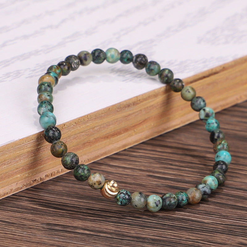 Summer New African Turquoise Elastic Bracelet 7 Ring