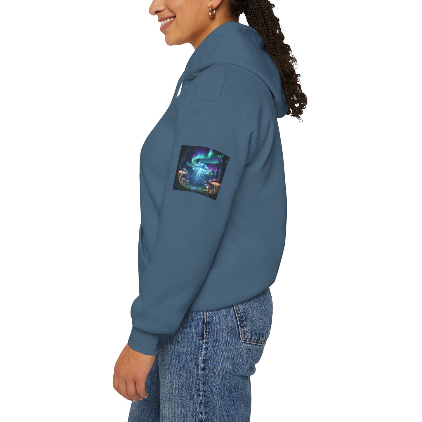 Mystical Glow Mushroom Jellyfish Hoodie – Neon Forest Jellyfish Design