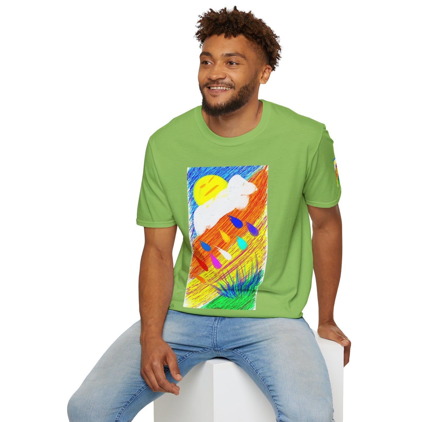 Abstract Sunset T-Shirt — Dog Drops Colour
