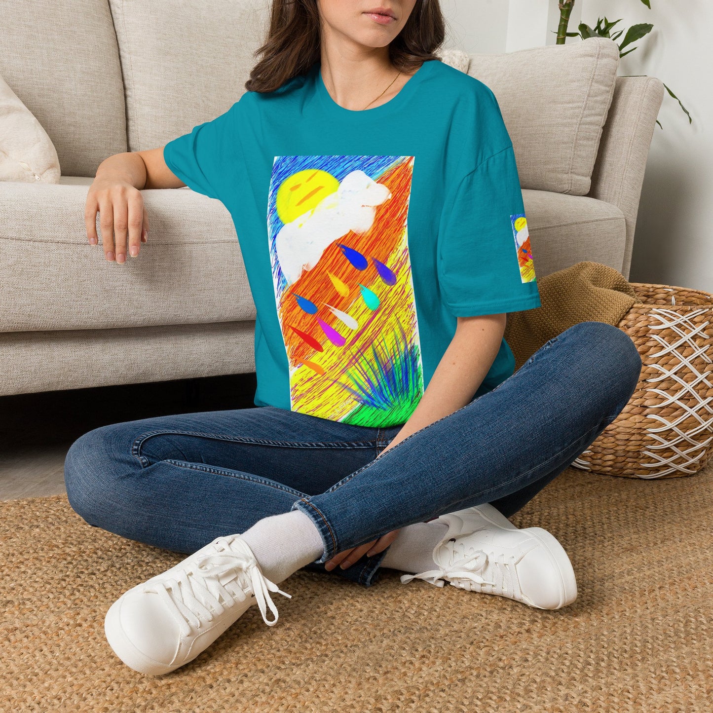 Abstract Sunset T-Shirt — Dog Drops Colour