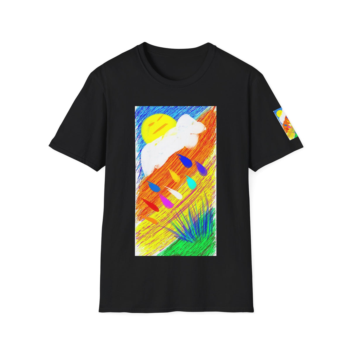 Abstract Sunset T-Shirt — Dog Drops Colour
