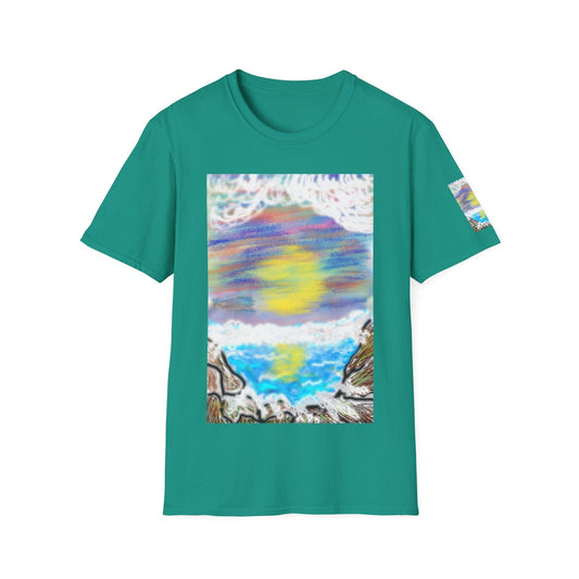 Abstract Sunset Wave T-Shirt