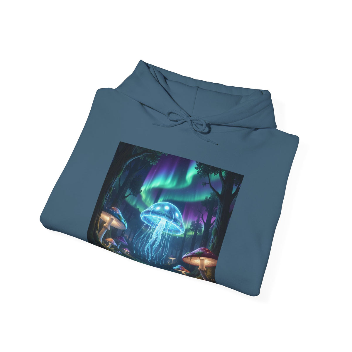 Mystical Glow Mushroom Jellyfish Hoodie – Neon Forest Jellyfish Design