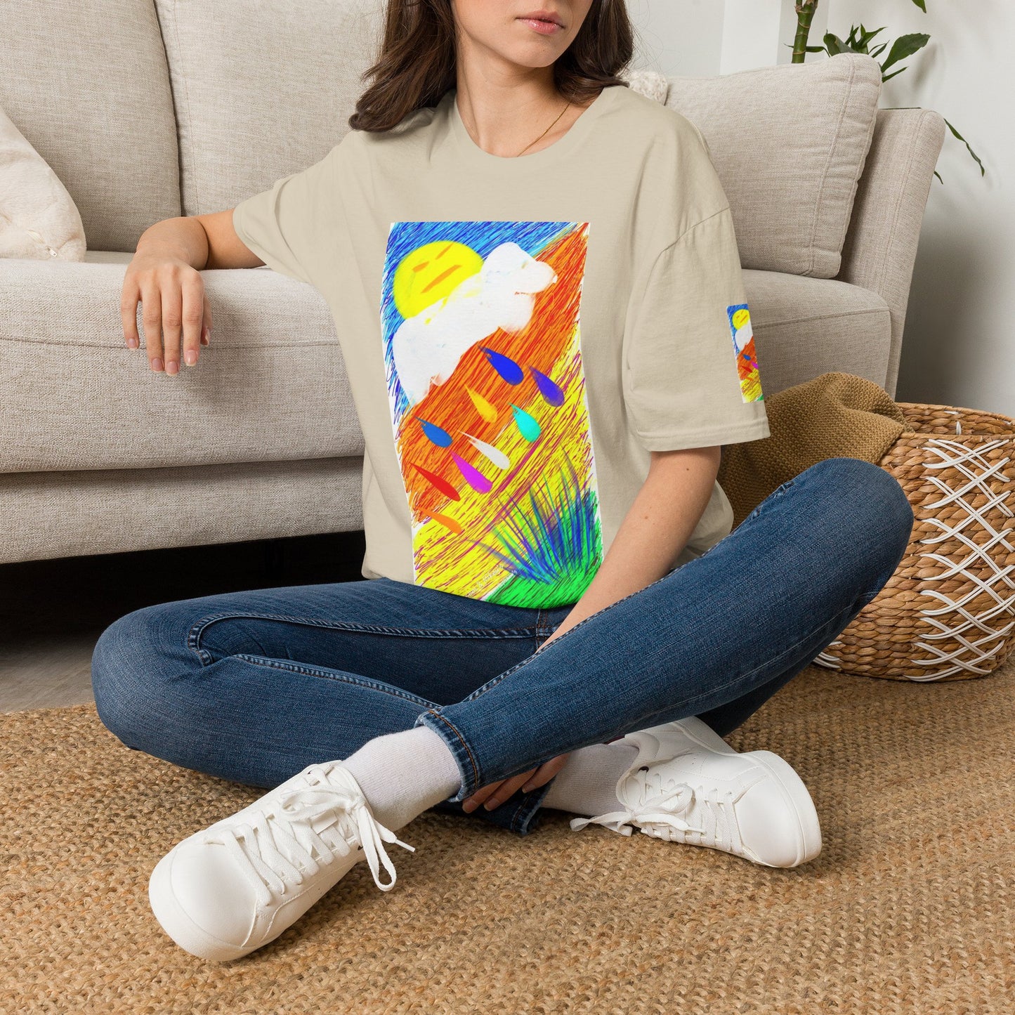Abstract Sunset T-Shirt — Dog Drops Colour