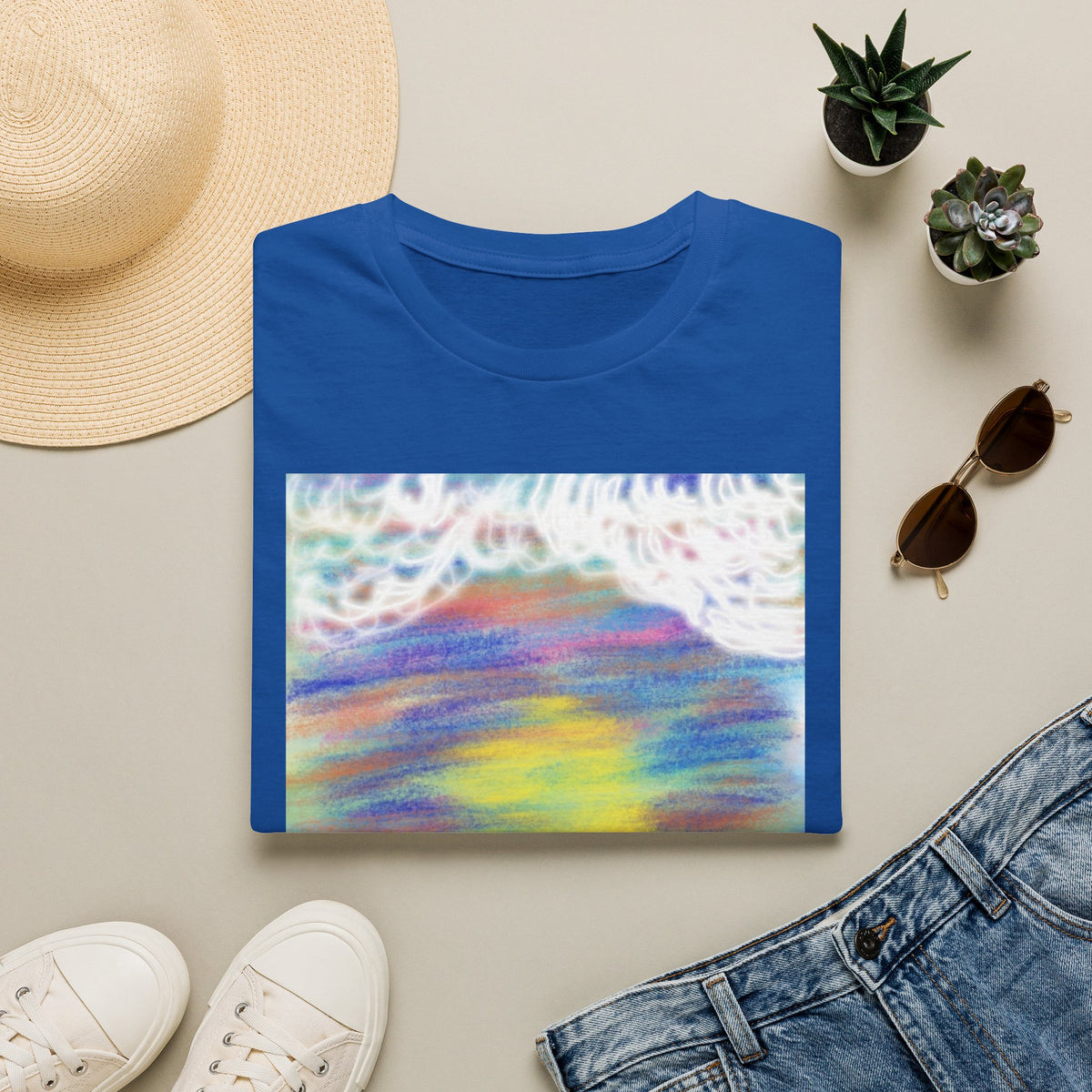 Abstract Sunset Wave T-Shirt