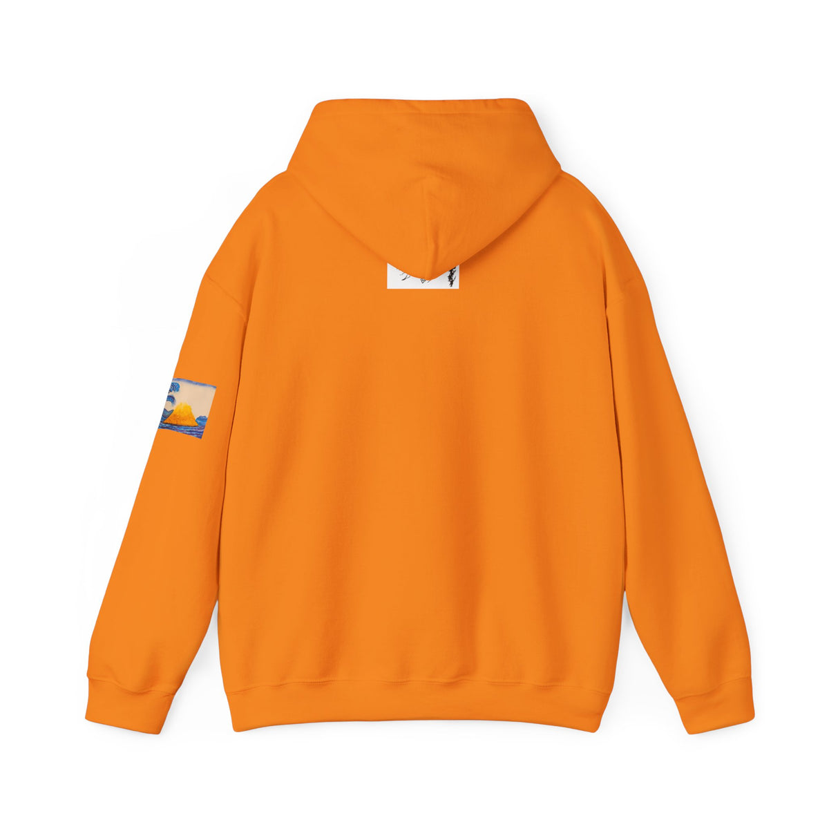 Wave and Volcano Art Hoodie — Ocean Wave Painting Sweatshirt