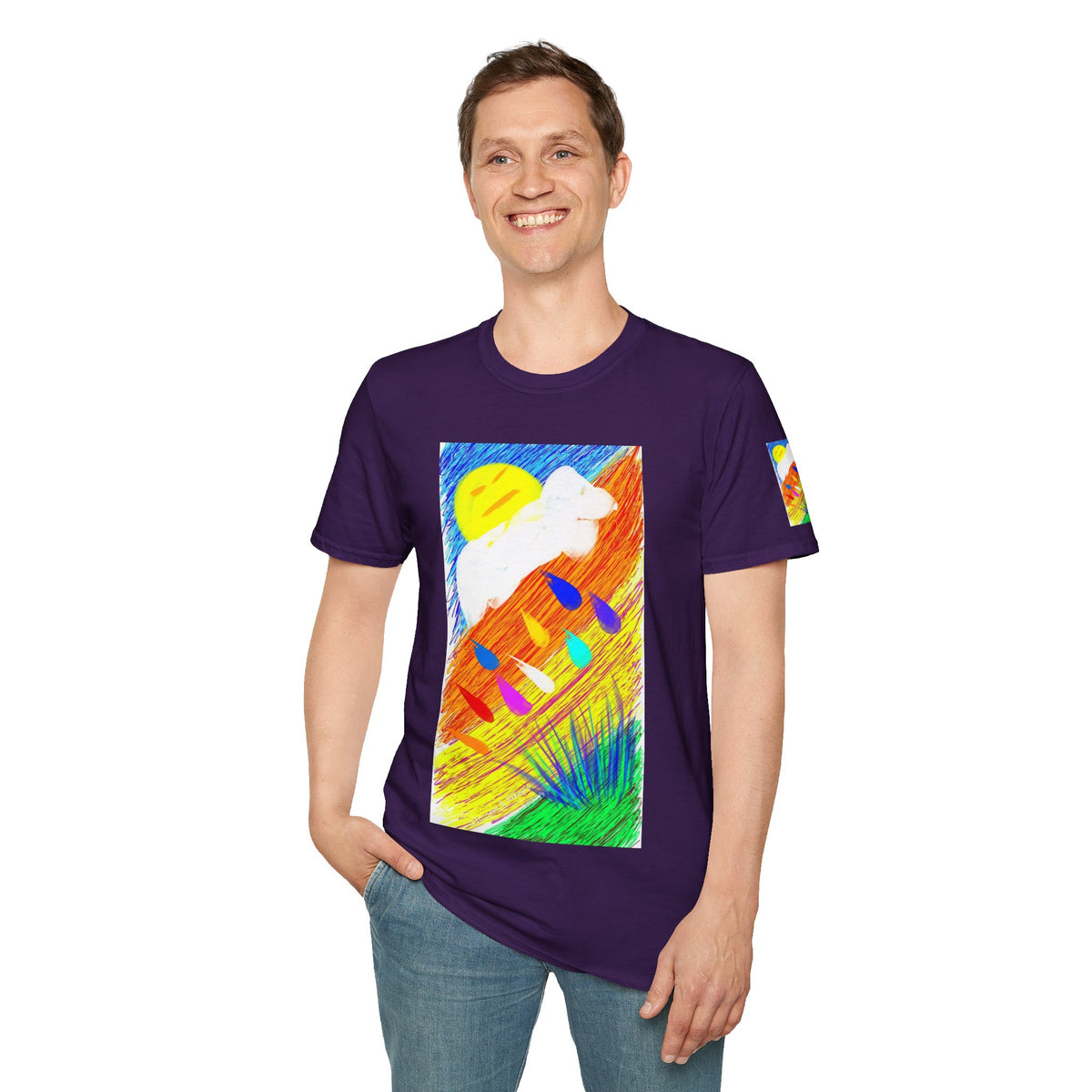 Abstract Sunset T-Shirt — Dog Drops Colour