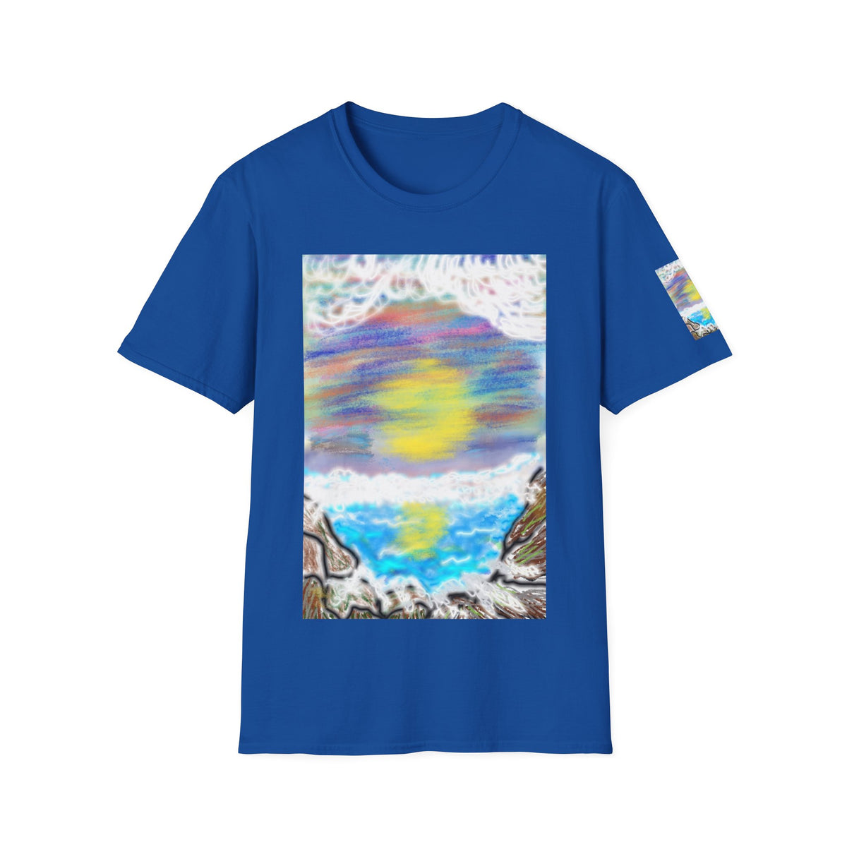 Abstract Sunset Wave T-Shirt
