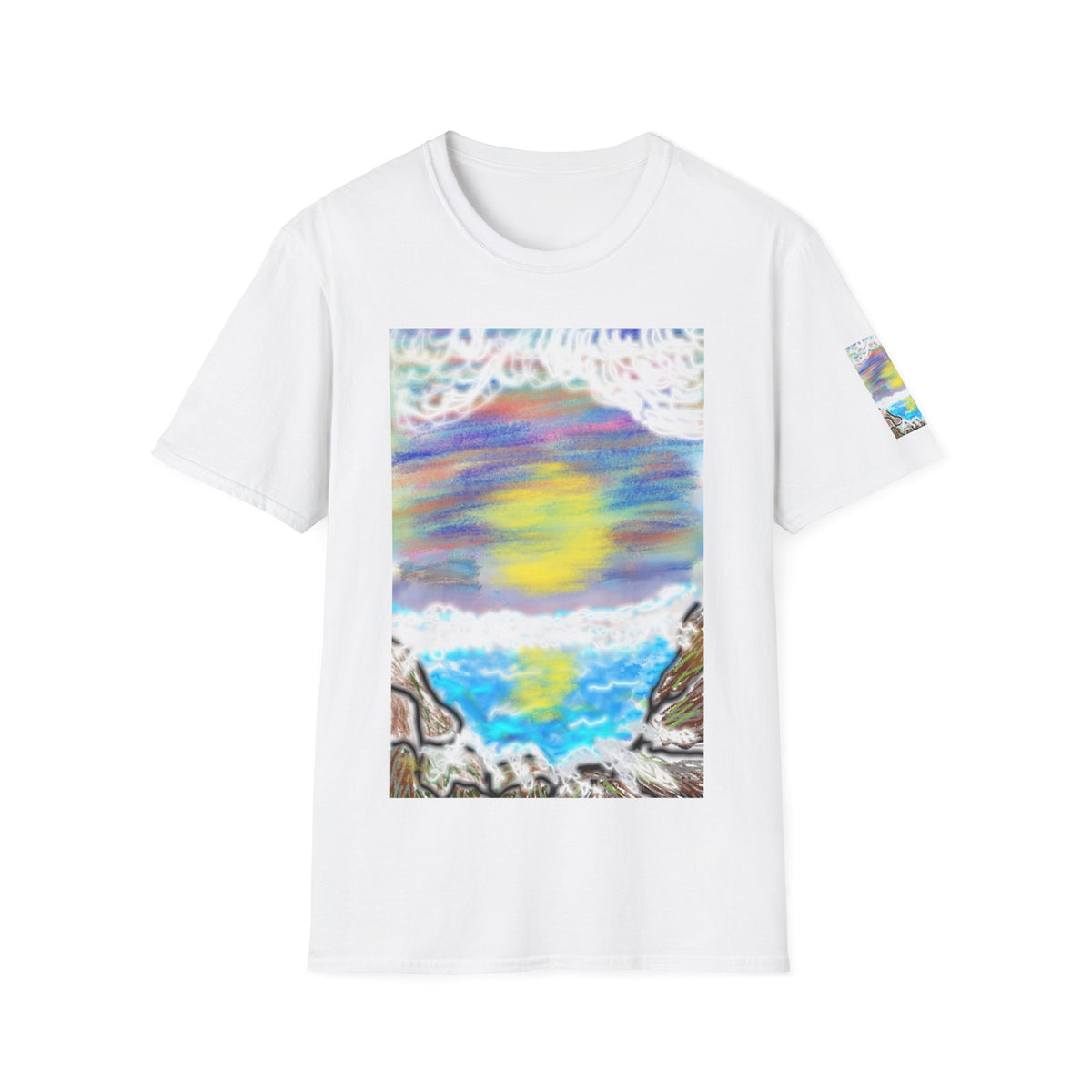 Abstract Sunset Wave T-Shirt