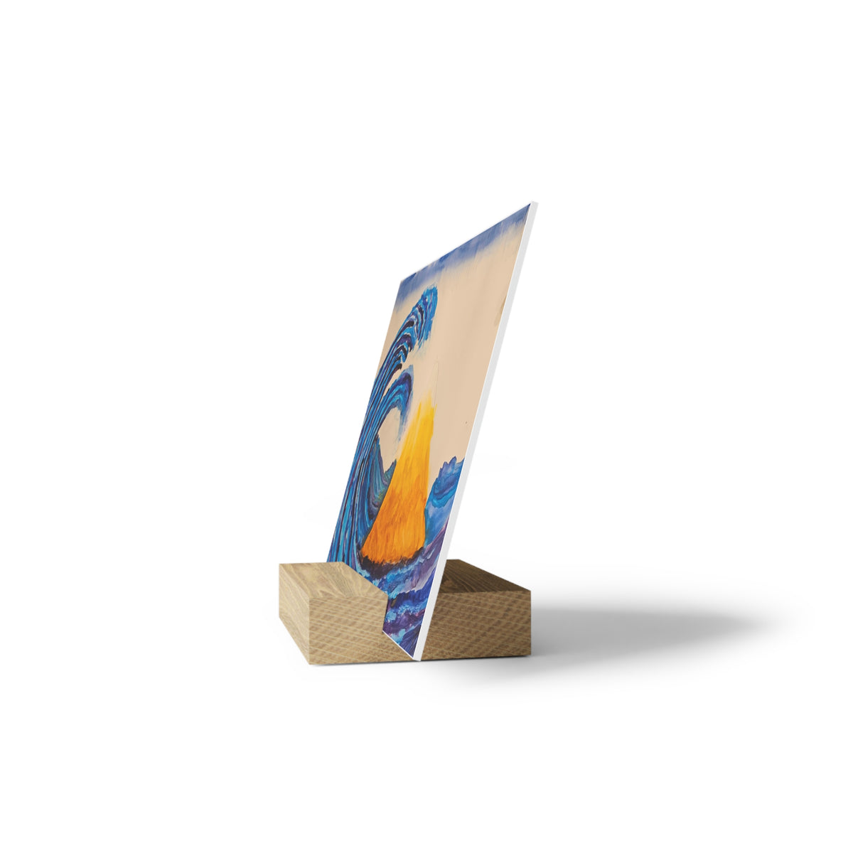 Art Work Print Of J.Blackwood.  Art Board Display – Wave & Volcano Gallery Stand