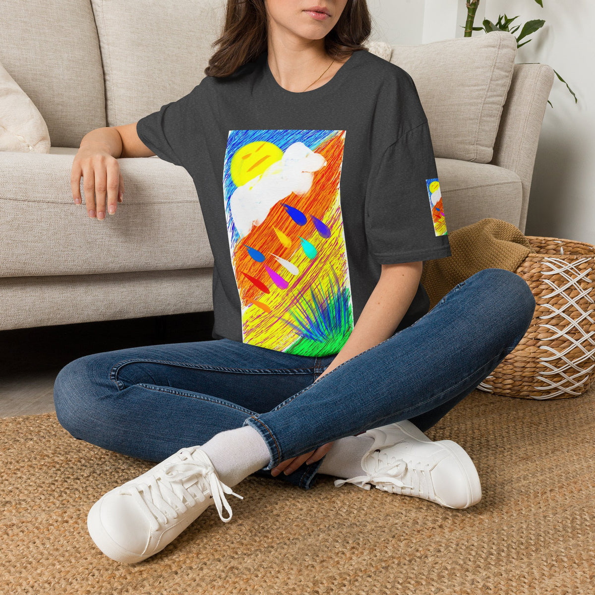 Abstract Sunset T-Shirt — Dog Drops Colour