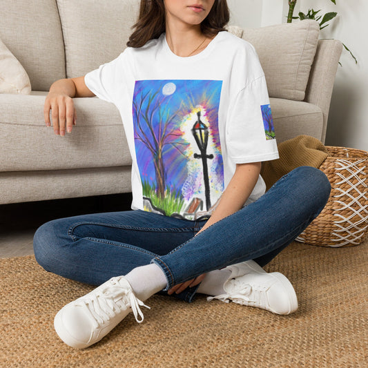 Moonlit Lantern T‑Shirt — Whimsical Nightscape Tee