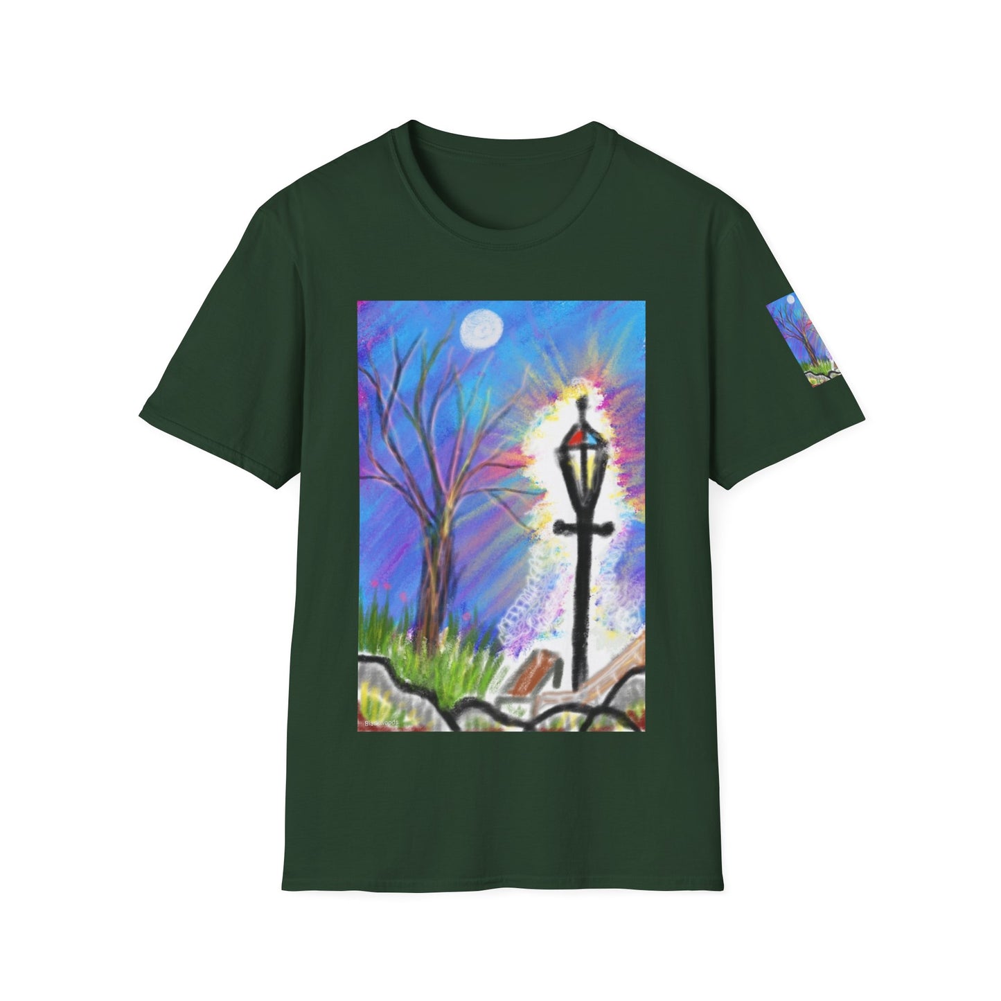Moonlit Lantern T‑Shirt — Whimsical Nightscape Tee