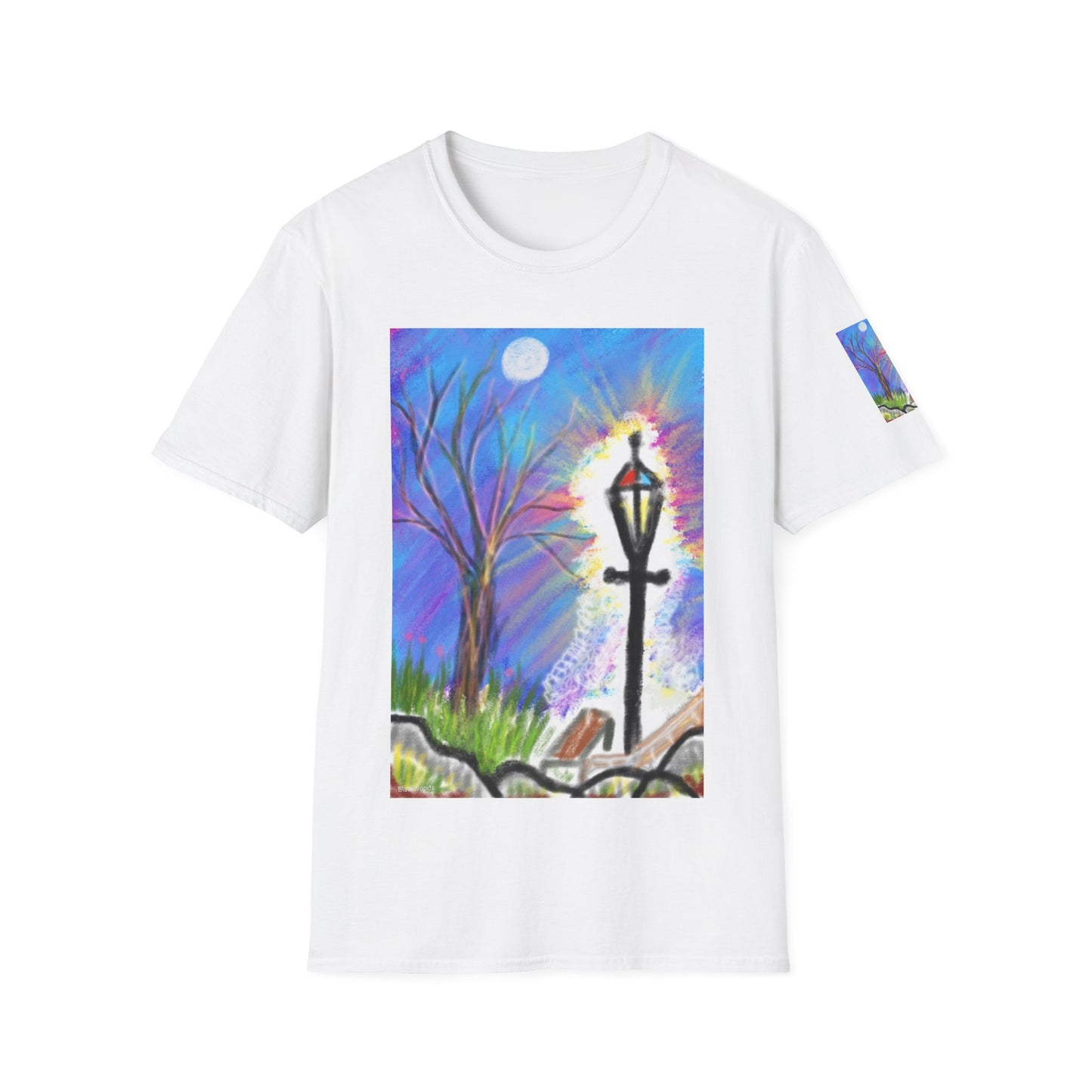 Moonlit Lantern T‑Shirt — Whimsical Nightscape Tee