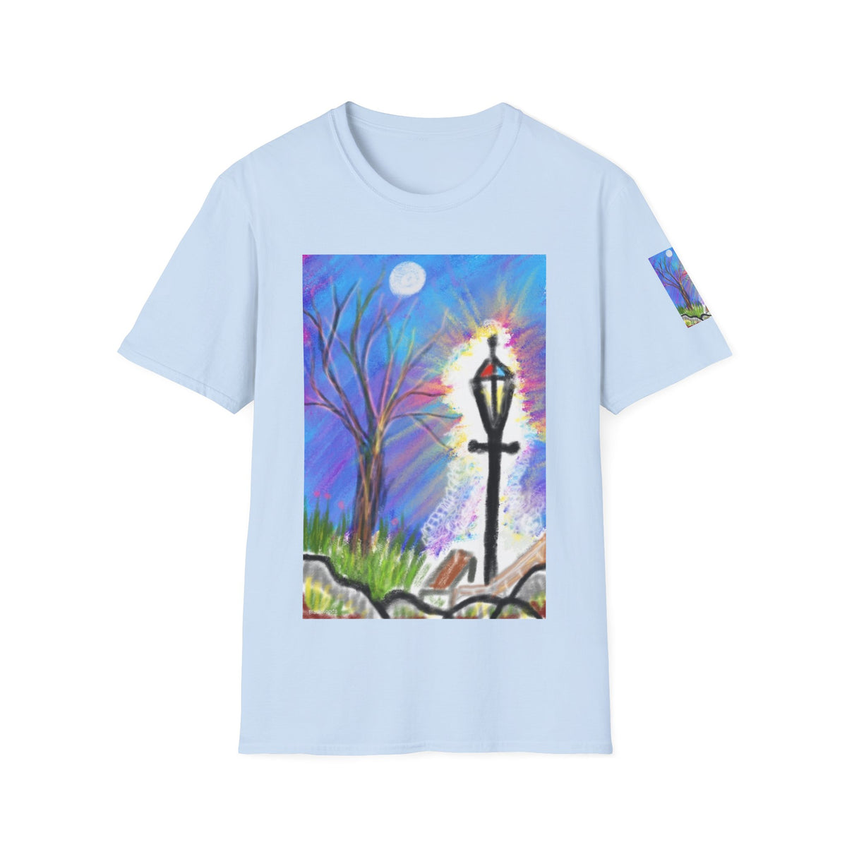 Moonlit Lantern T‑Shirt — Whimsical Nightscape Tee
