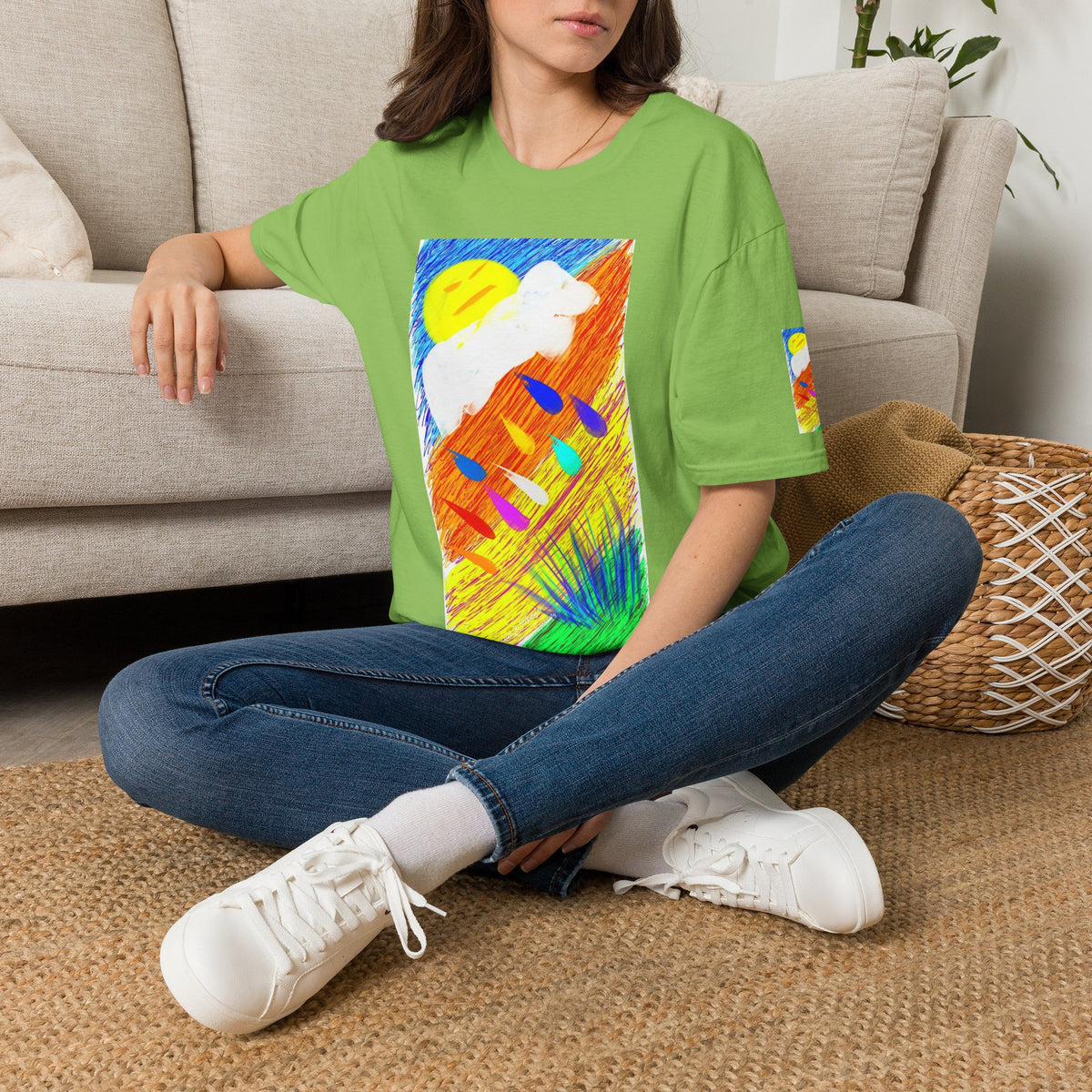 Abstract Sunset T-Shirt — Dog Drops Colour