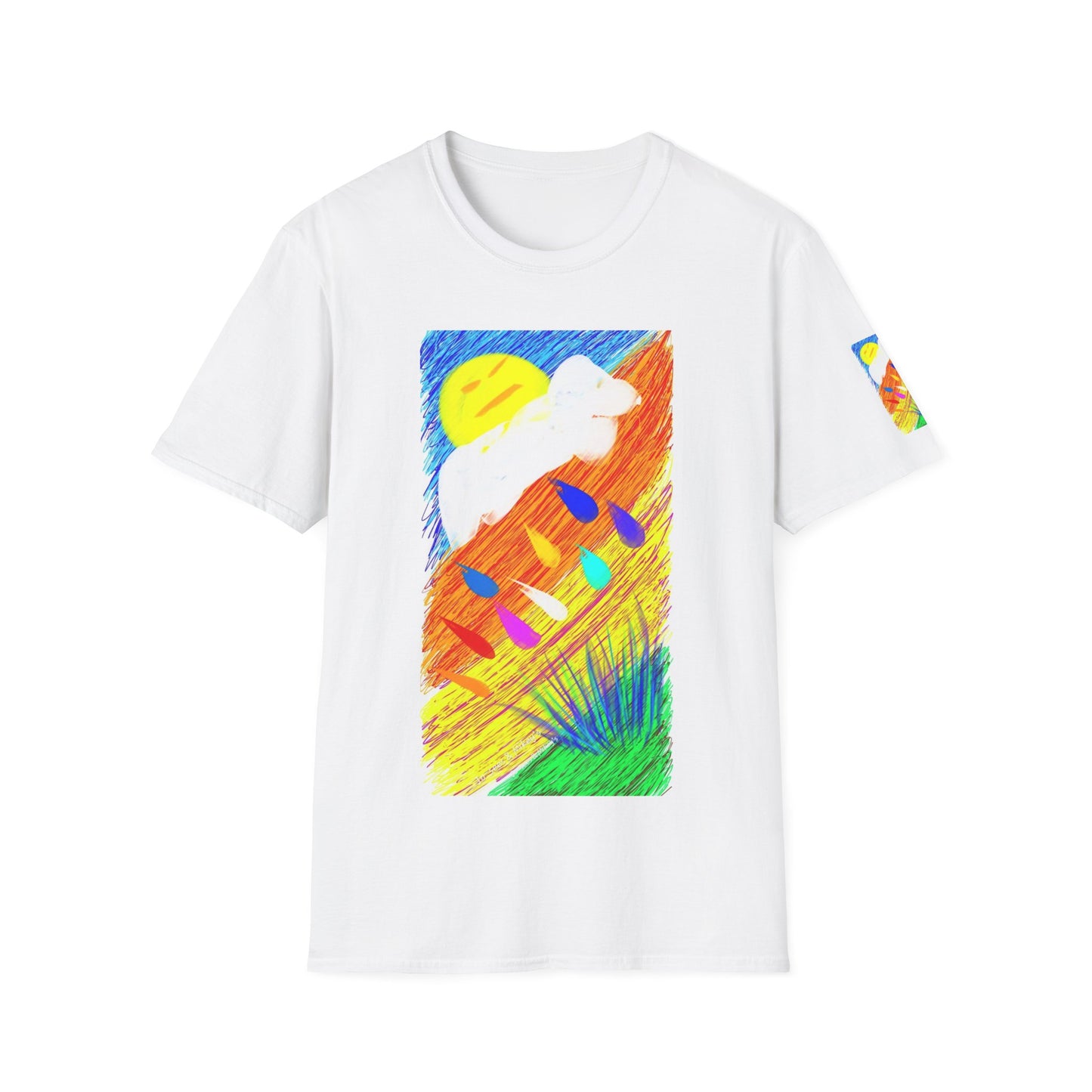 Abstract Sunset T-Shirt — Dog Drops Colour