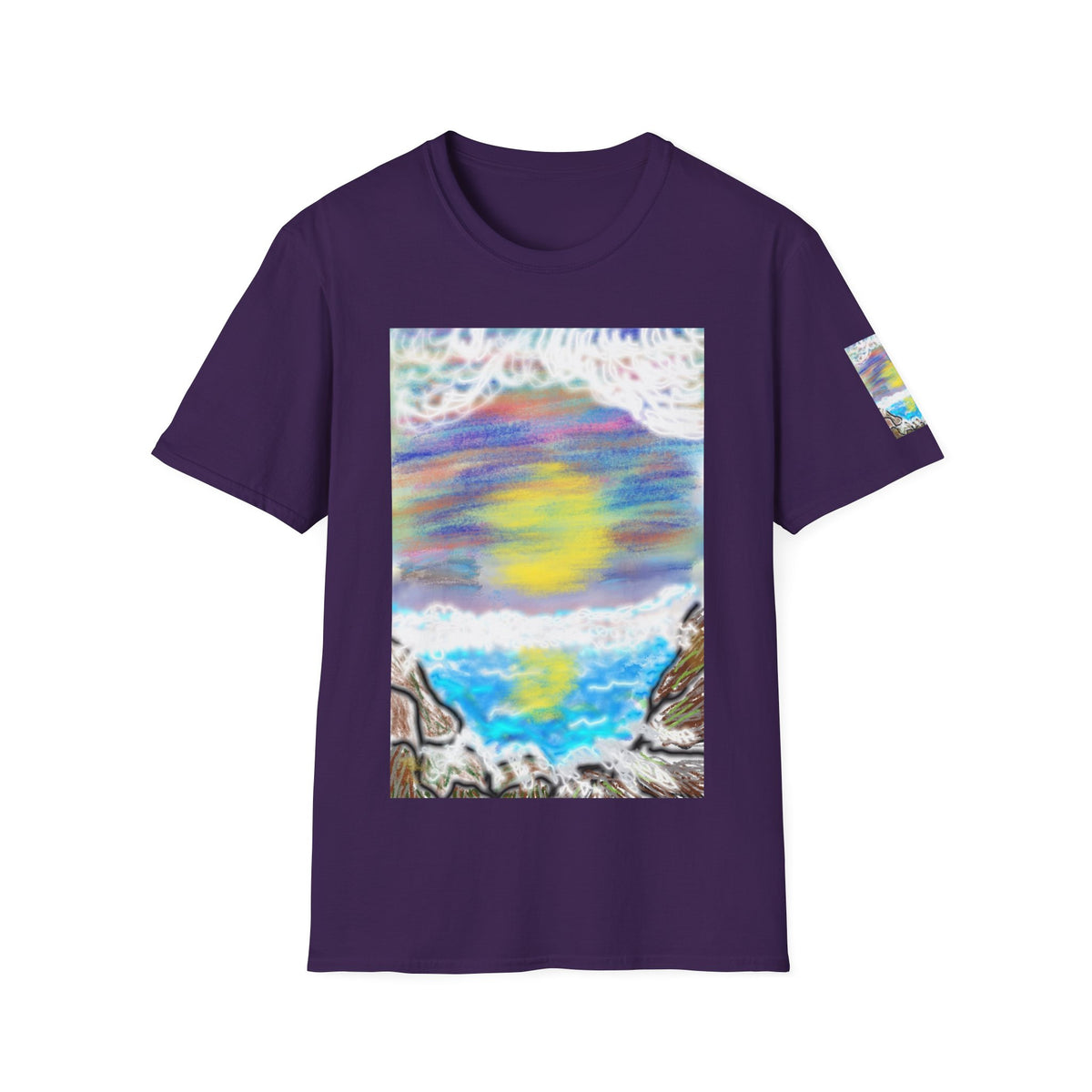 Abstract Sunset Wave T-Shirt