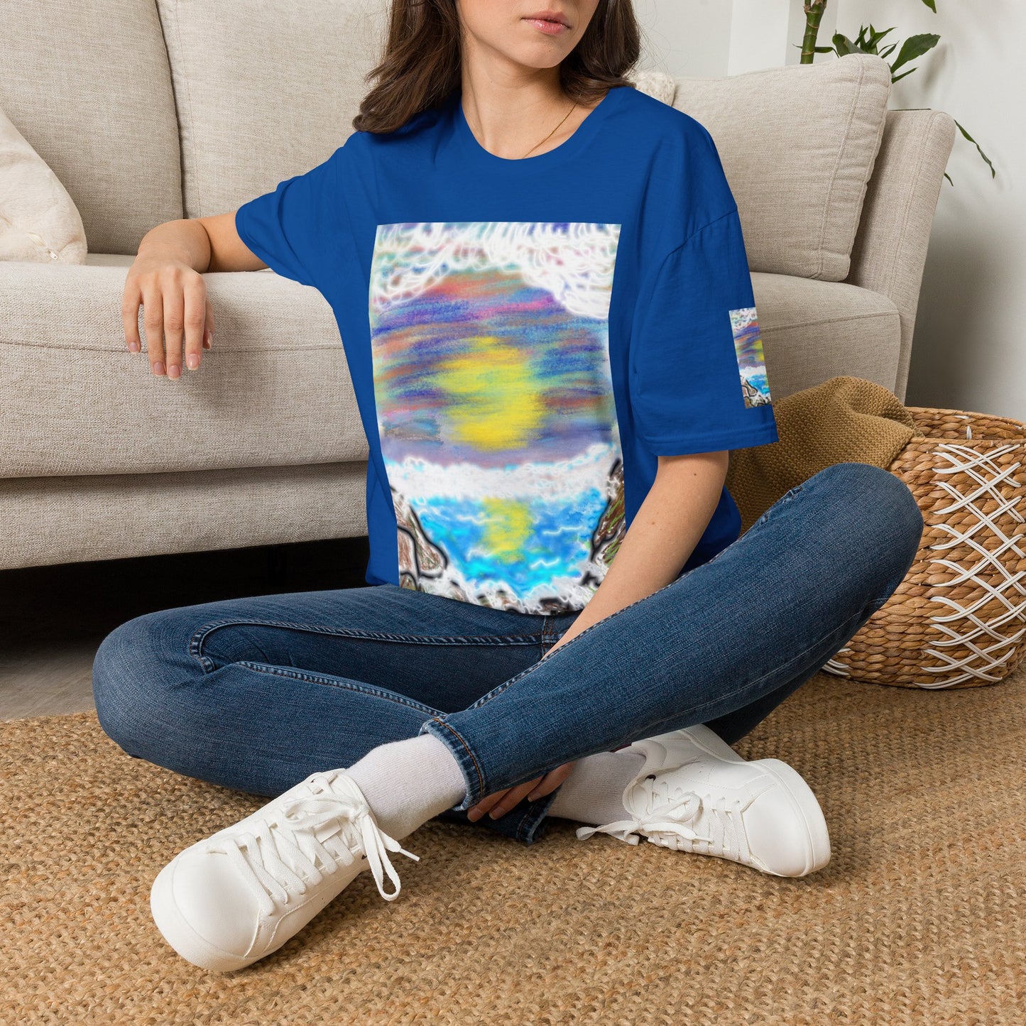 Abstract Sunset Wave T-Shirt