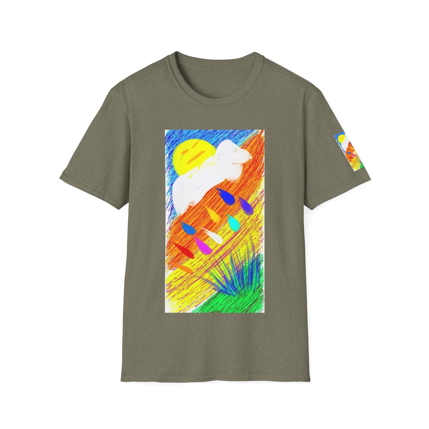 Abstract Sunset T-Shirt — Dog Drops Colour
