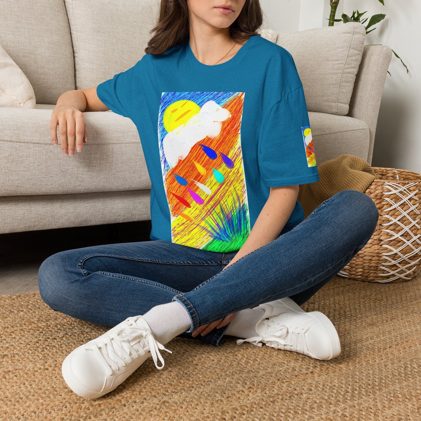 Abstract Sunset T-Shirt — Dog Drops Colour
