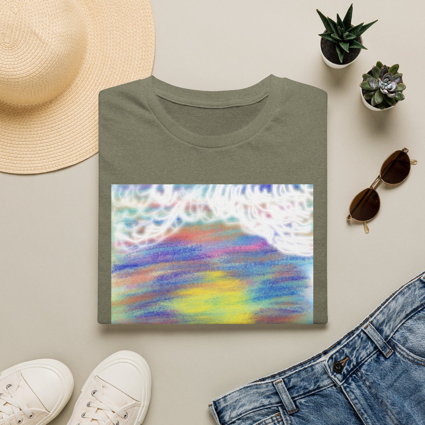 Abstract Sunset Wave T-Shirt