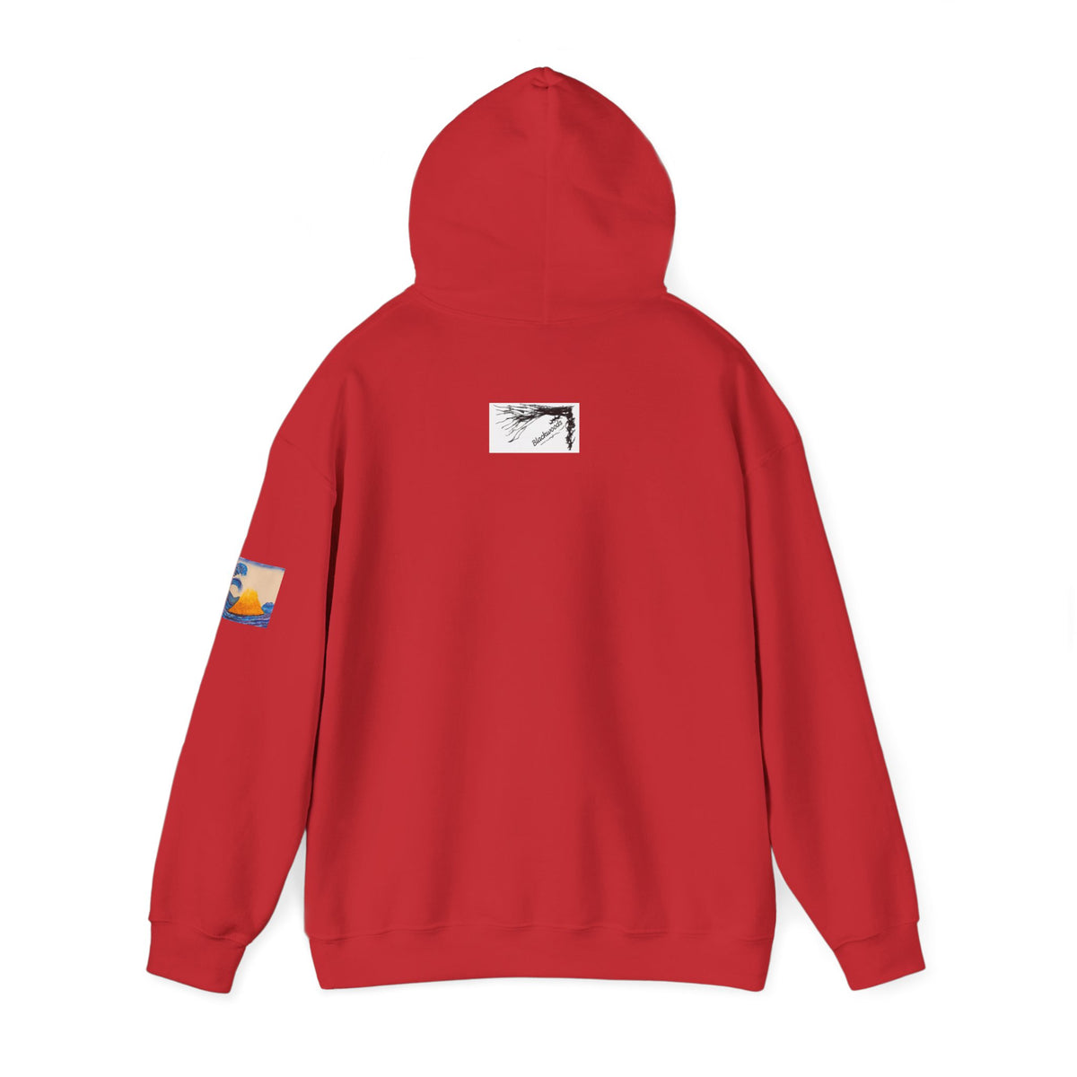 Wave and Volcano Art Hoodie — Ocean Wave Painting Sweatshirt