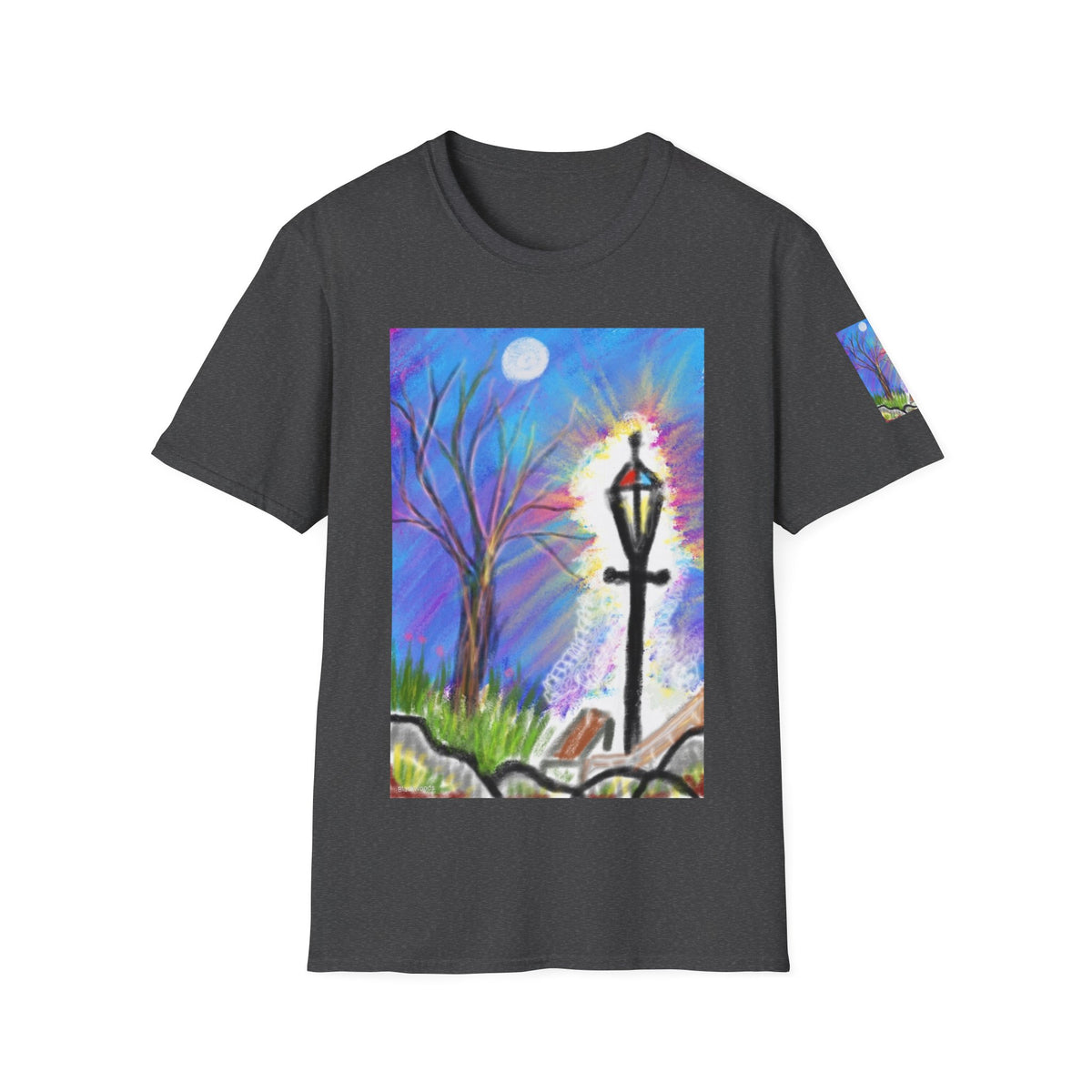 Moonlit Lantern T‑Shirt — Whimsical Nightscape Tee