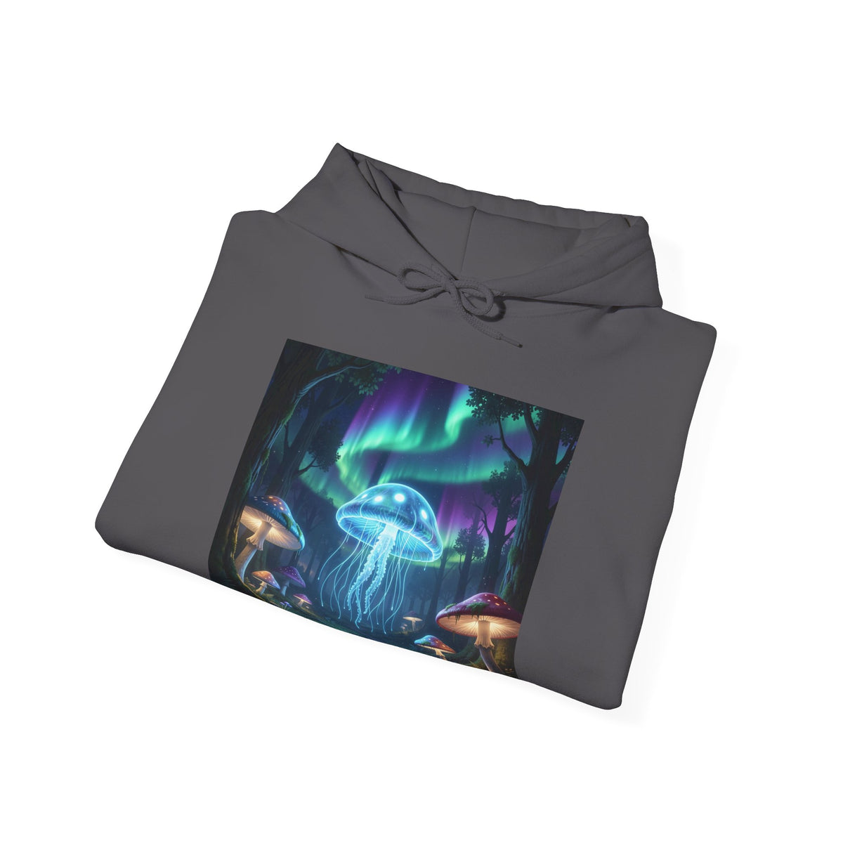 Mystical Glow Mushroom Jellyfish Hoodie – Neon Forest Jellyfish Design