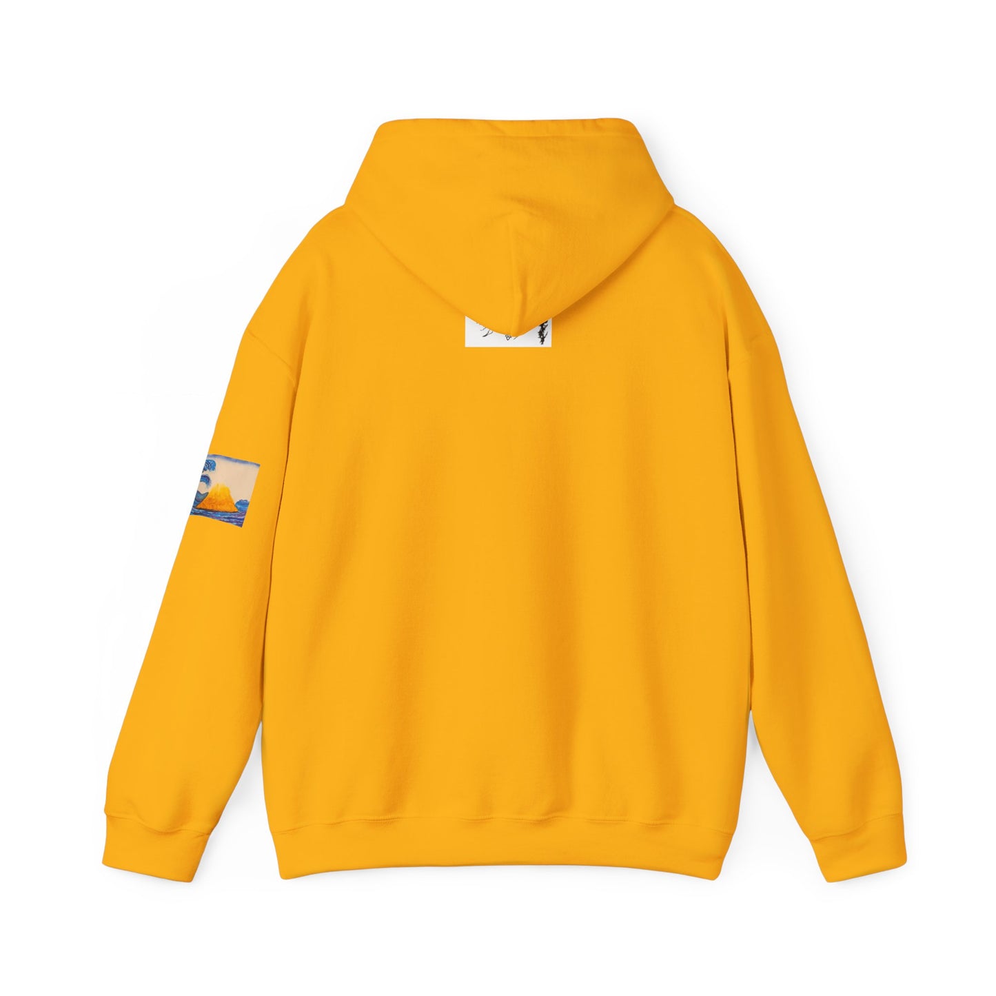 Wave and Volcano Art Hoodie — Ocean Wave Painting Sweatshirt