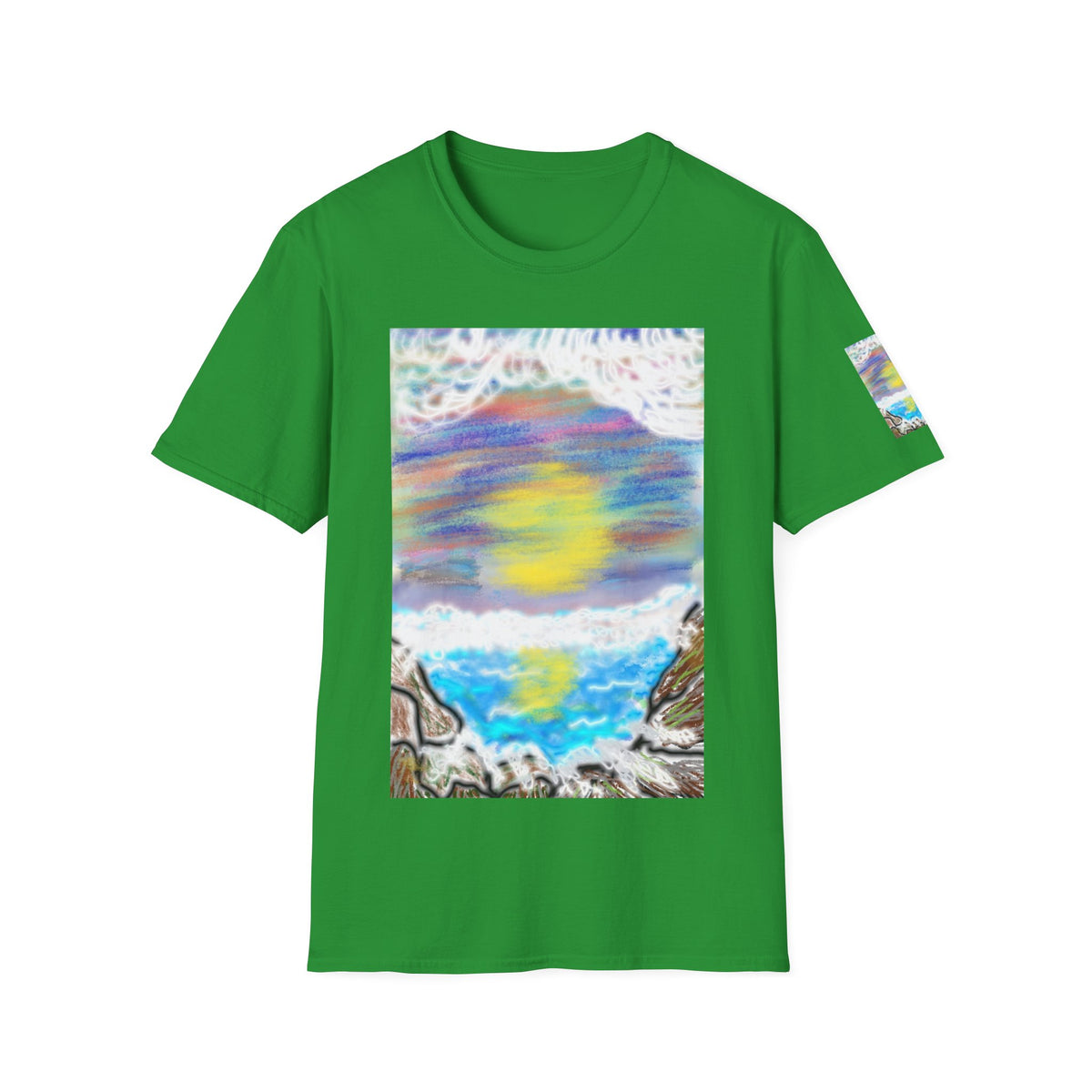 Abstract Sunset Wave T-Shirt