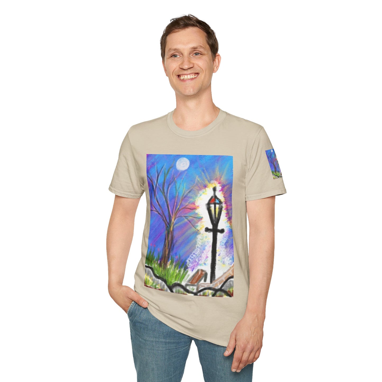 Moonlit Lantern T‑Shirt — Whimsical Nightscape Tee