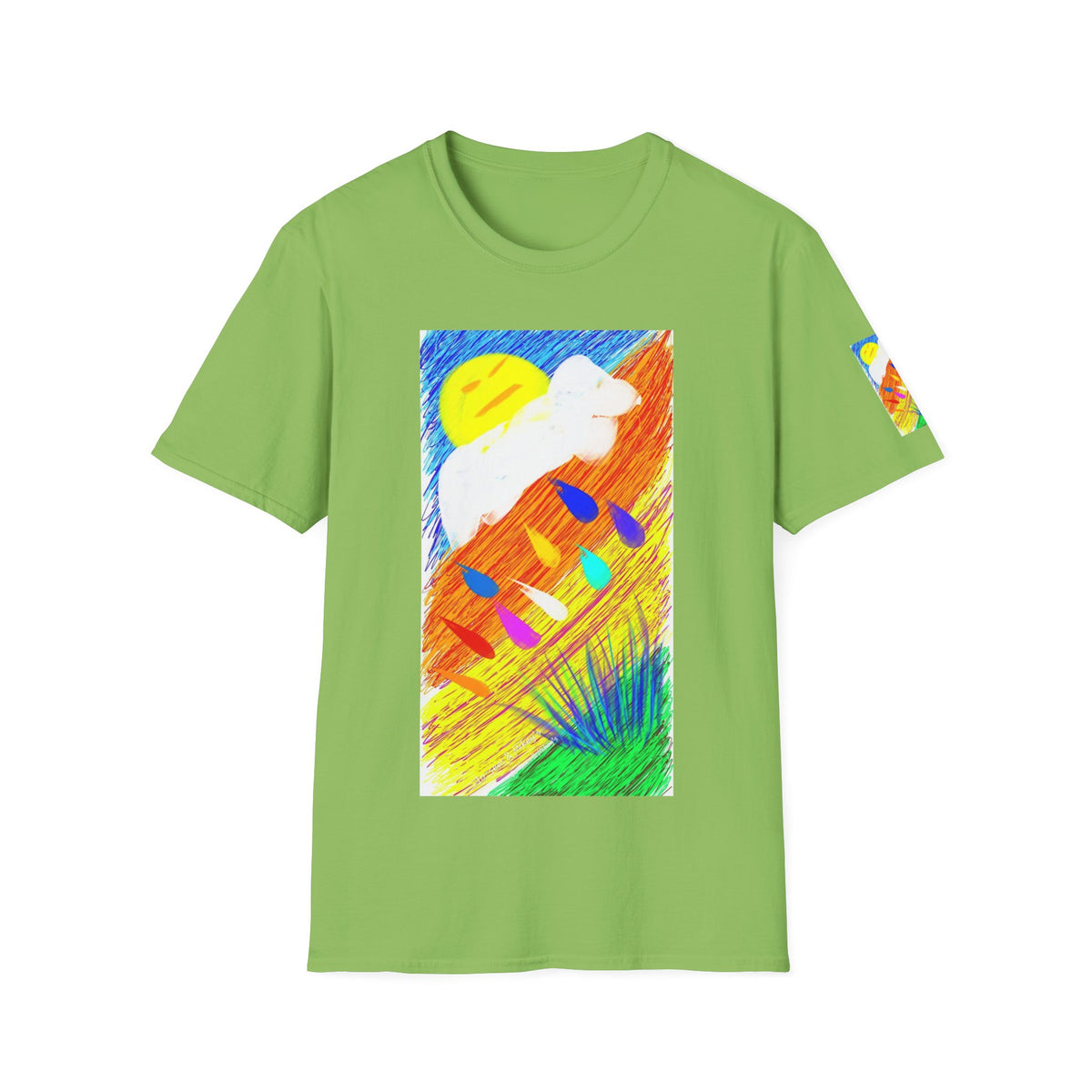 Abstract Sunset T-Shirt — Dog Drops Colour