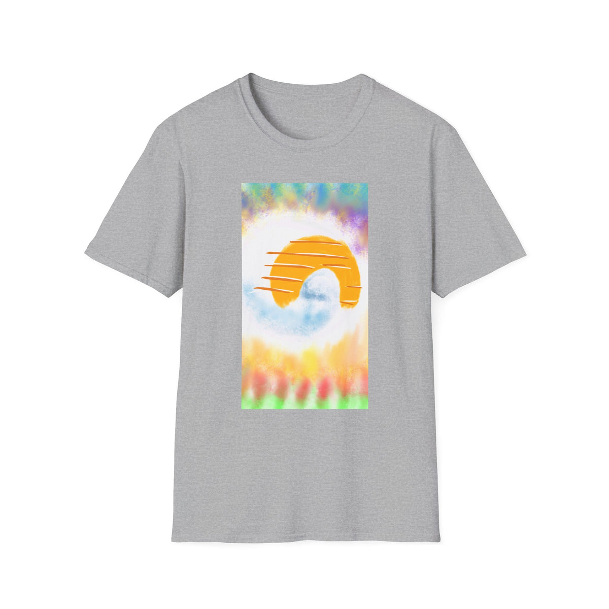 Retro Sunrise Graphic T-Shirt — Colorful Tie-Dye Vibe