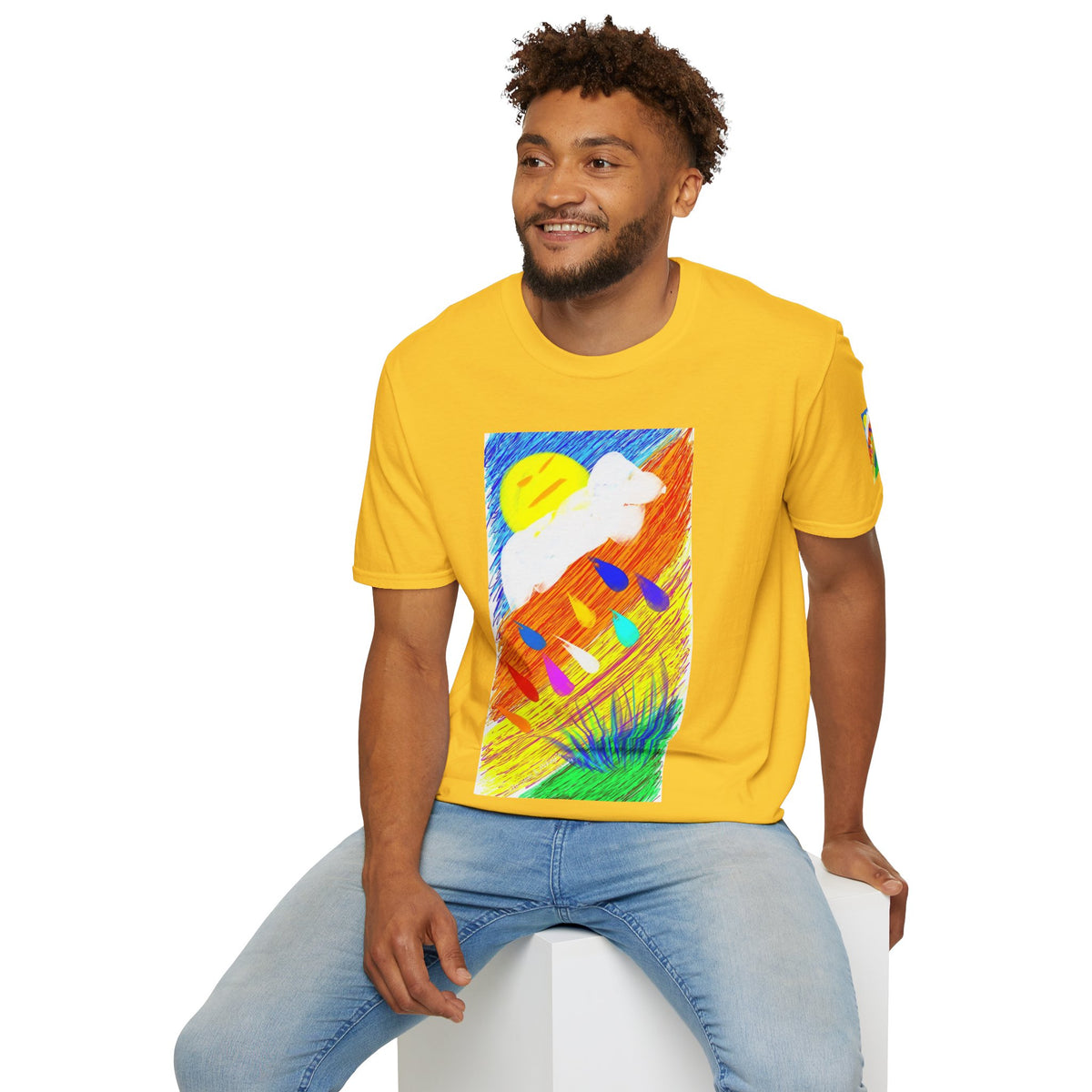 Abstract Sunset T-Shirt — Dog Drops Colour