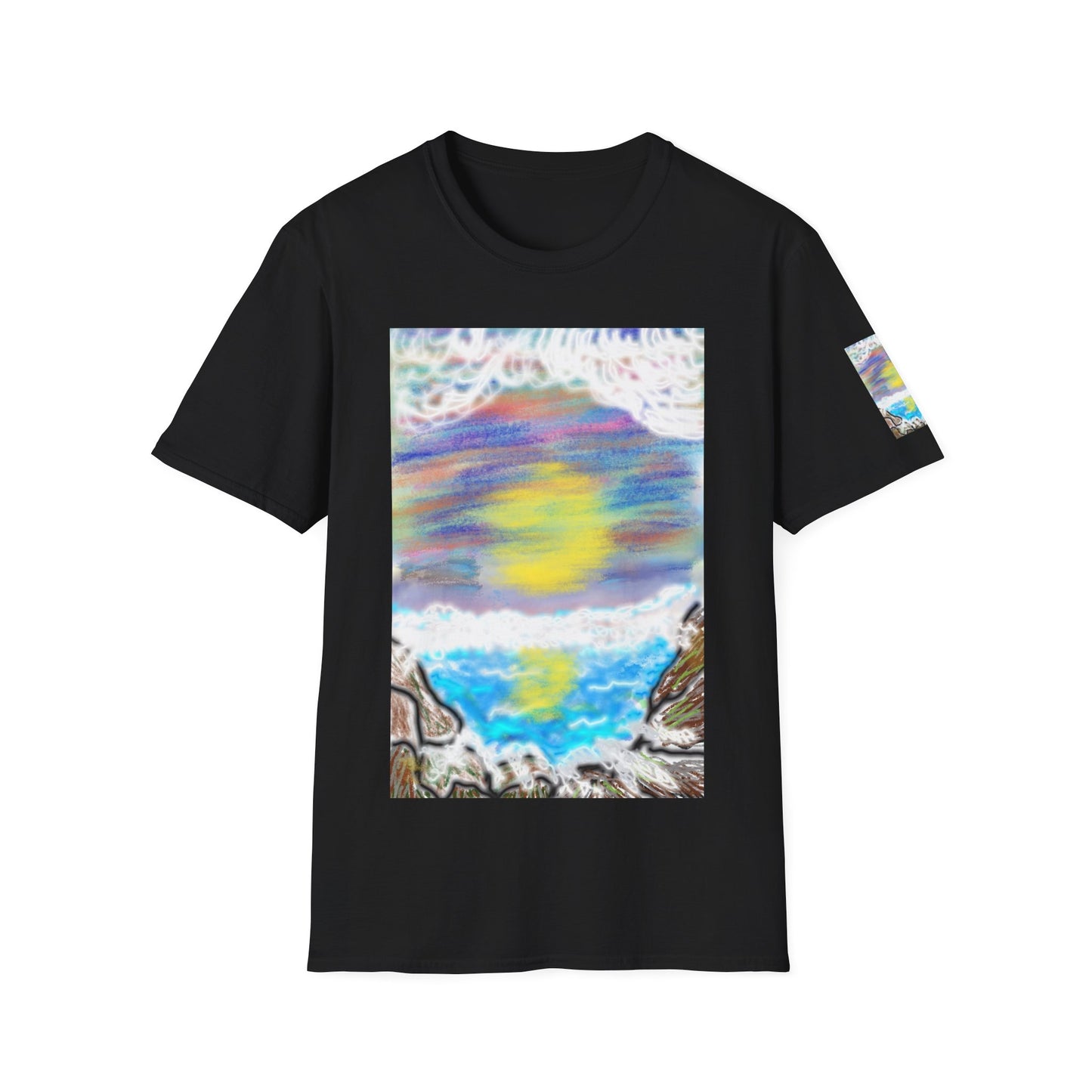 Abstract Sunset Wave T-Shirt
