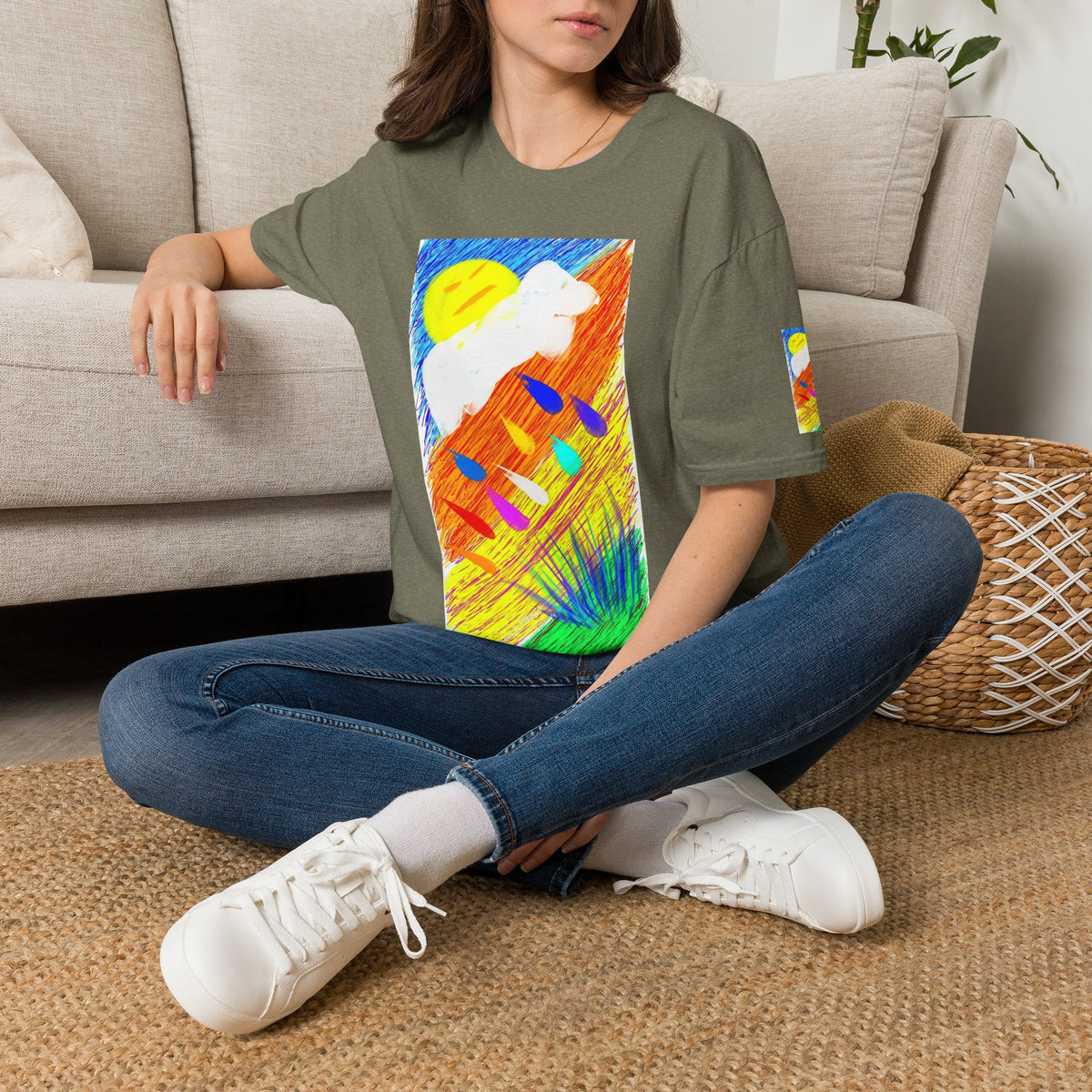 Abstract Sunset T-Shirt — Dog Drops Colour