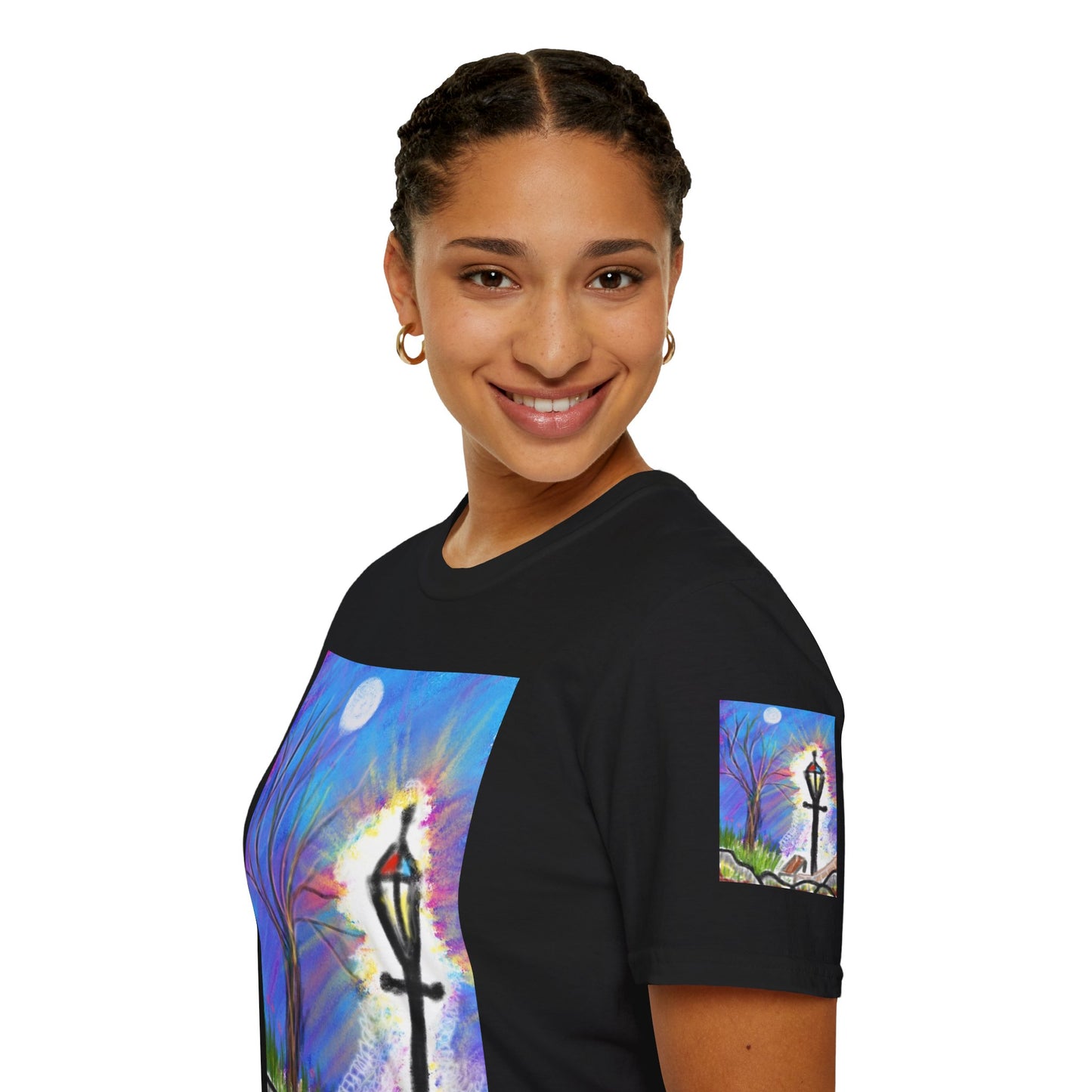 Moonlit Lantern T‑Shirt — Whimsical Nightscape Tee