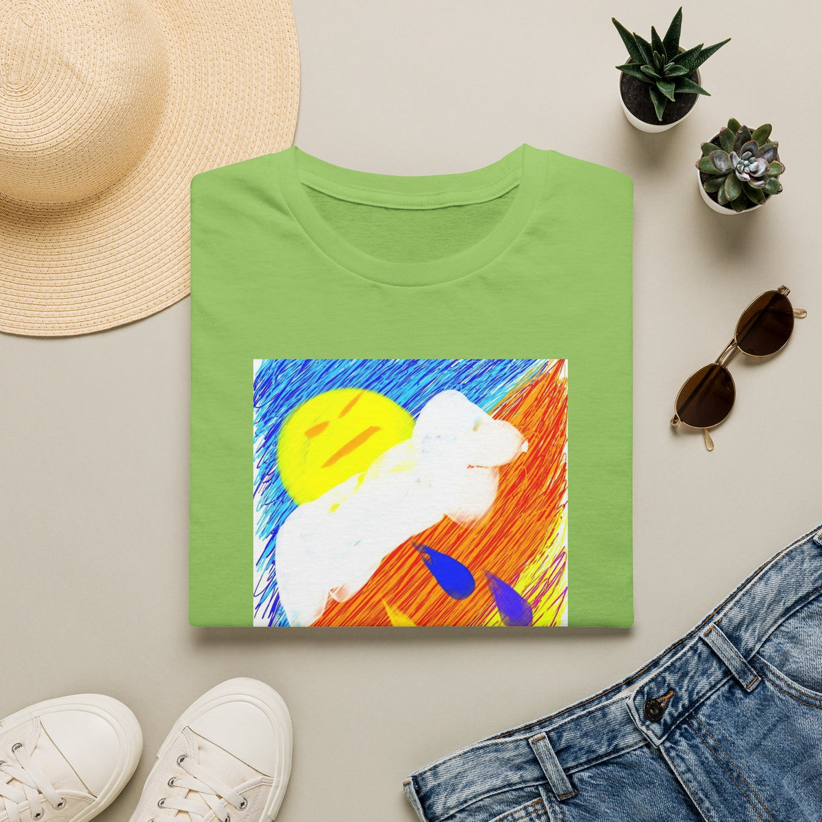 Abstract Sunset T-Shirt — Dog Drops Colour