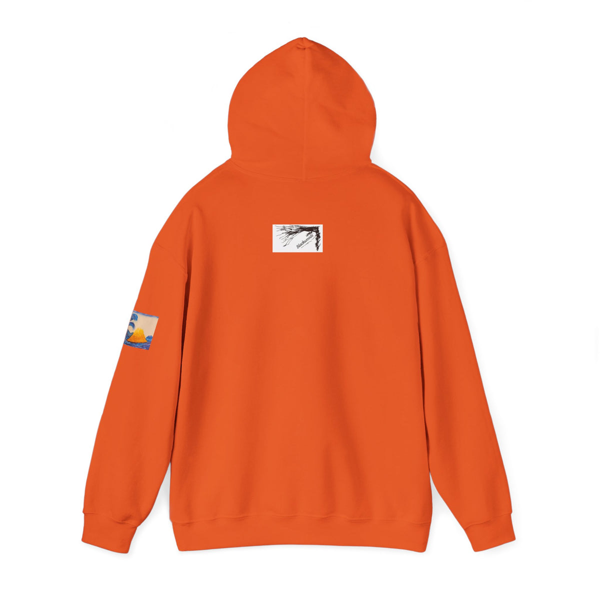 Wave and Volcano Art Hoodie — Ocean Wave Painting Sweatshirt
