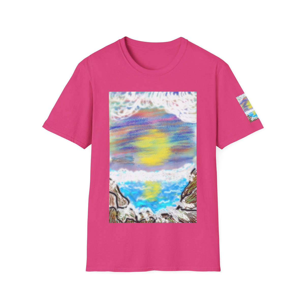 Abstract Sunset Wave T-Shirt