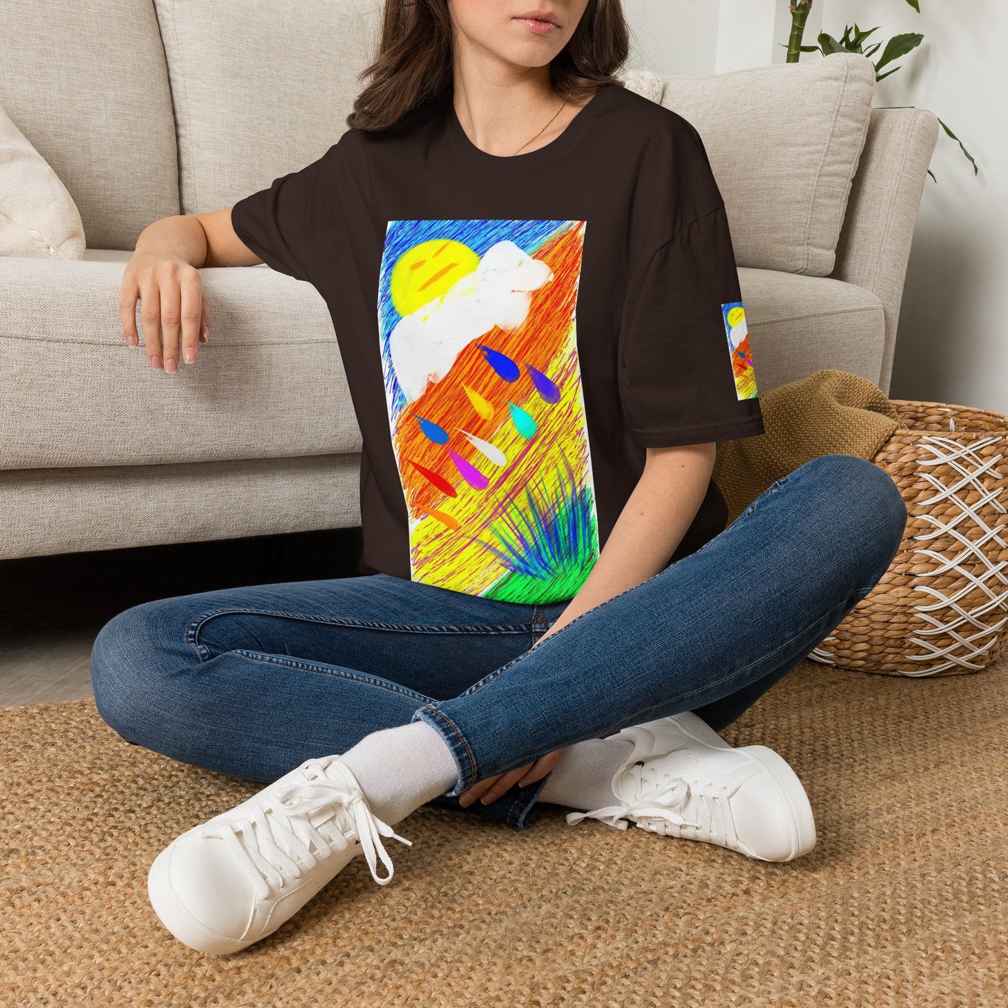 Abstract Sunset T-Shirt — Dog Drops Colour