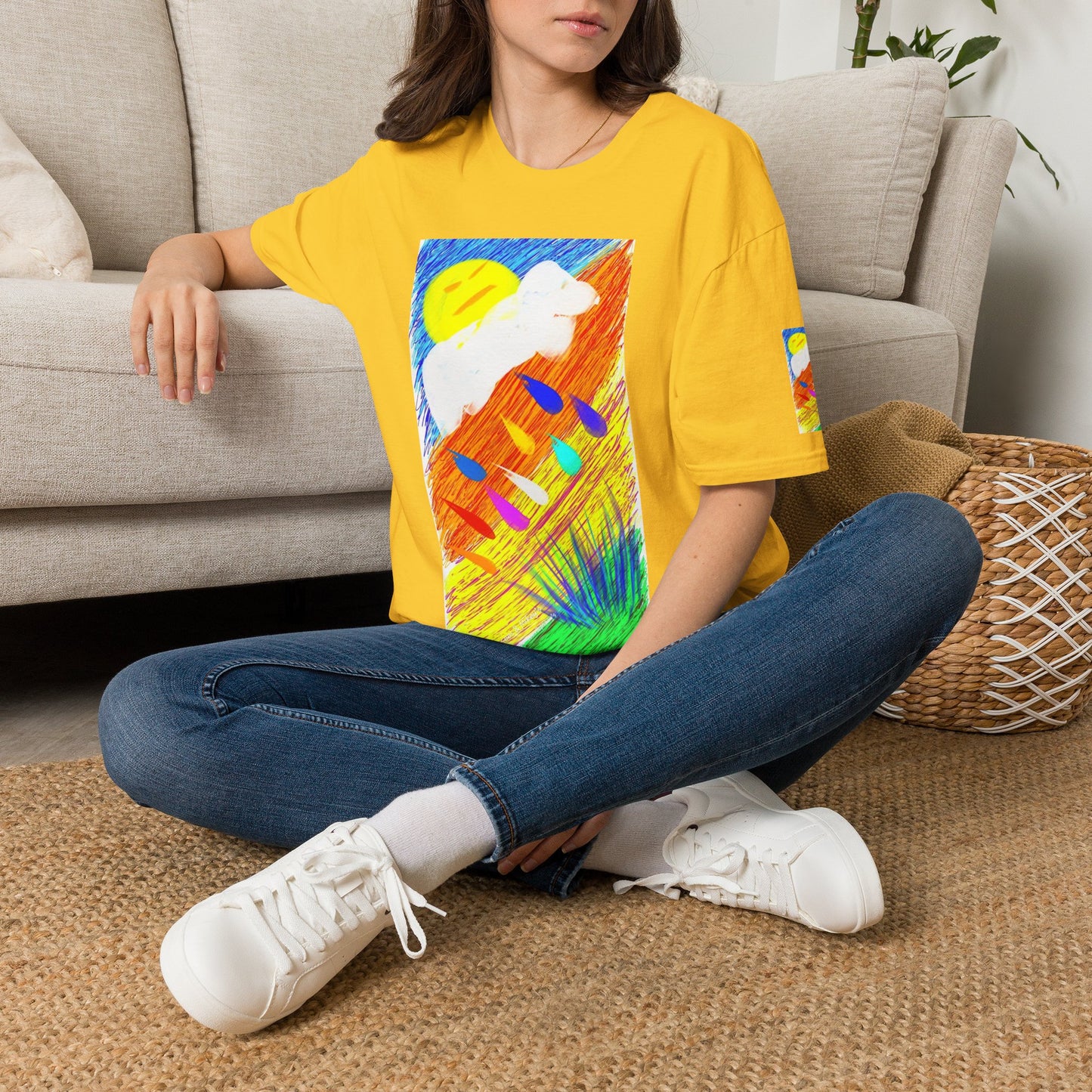 Abstract Sunset T-Shirt — Dog Drops Colour