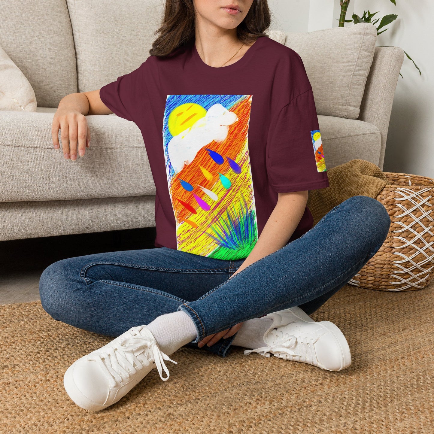 Abstract Sunset T-Shirt — Dog Drops Colour
