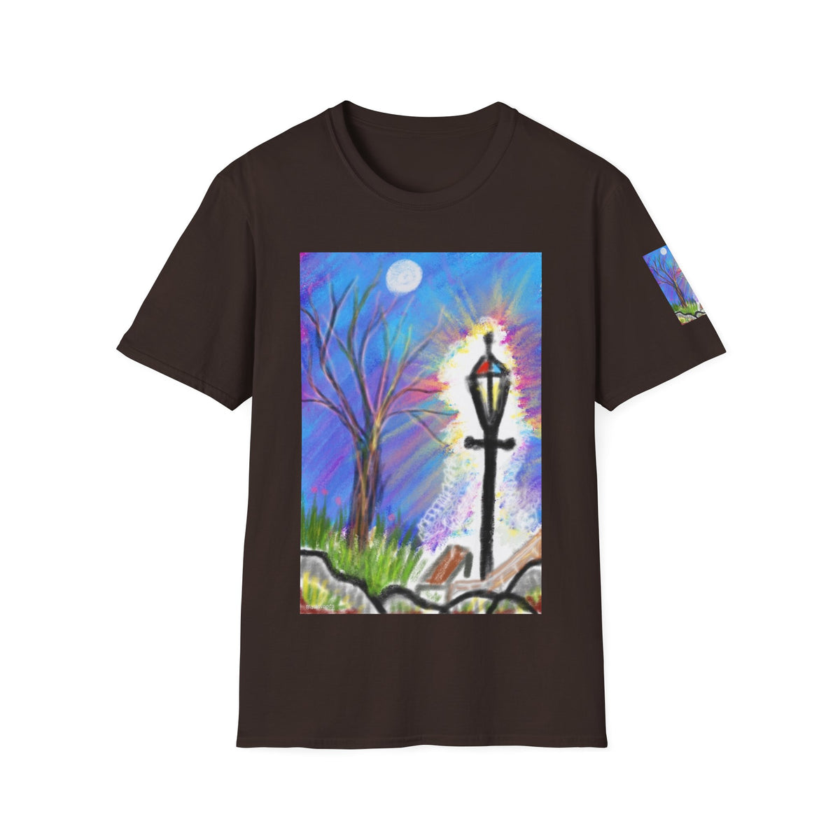 Moonlit Lantern T‑Shirt — Whimsical Nightscape Tee