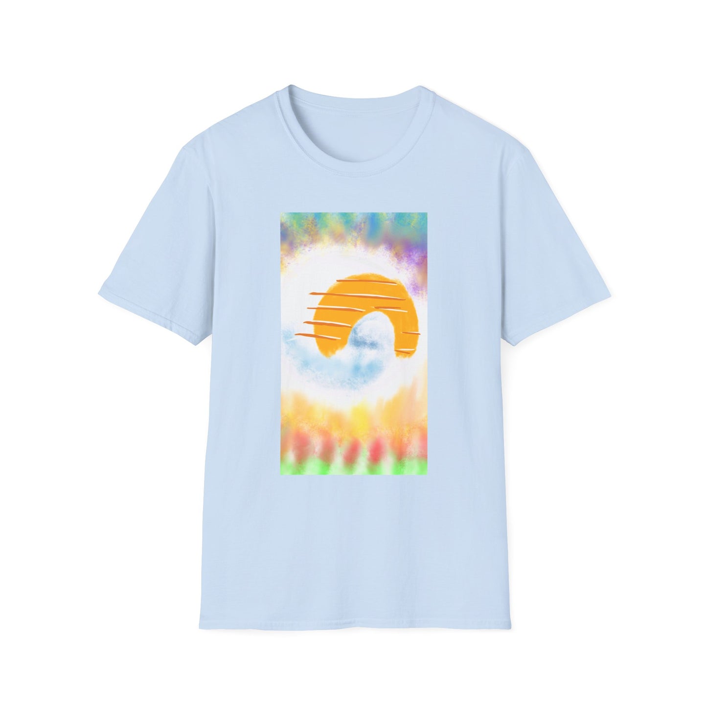 Retro Sunrise Graphic T-Shirt — Colorful Tie-Dye Vibe