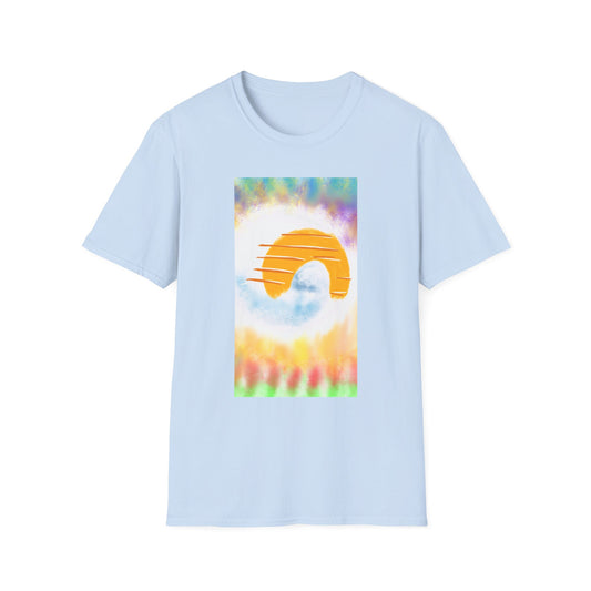 Retro Sunrise Graphic T-Shirt — Colorful Tie-Dye Vibe
