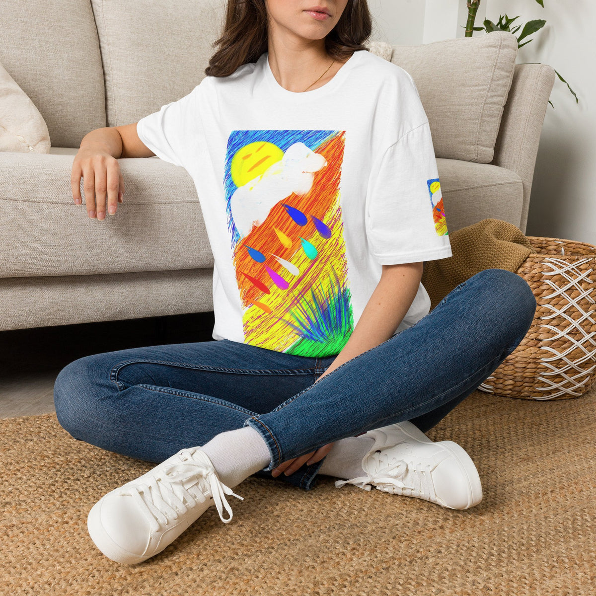 Abstract Sunset T-Shirt — Dog Drops Colour